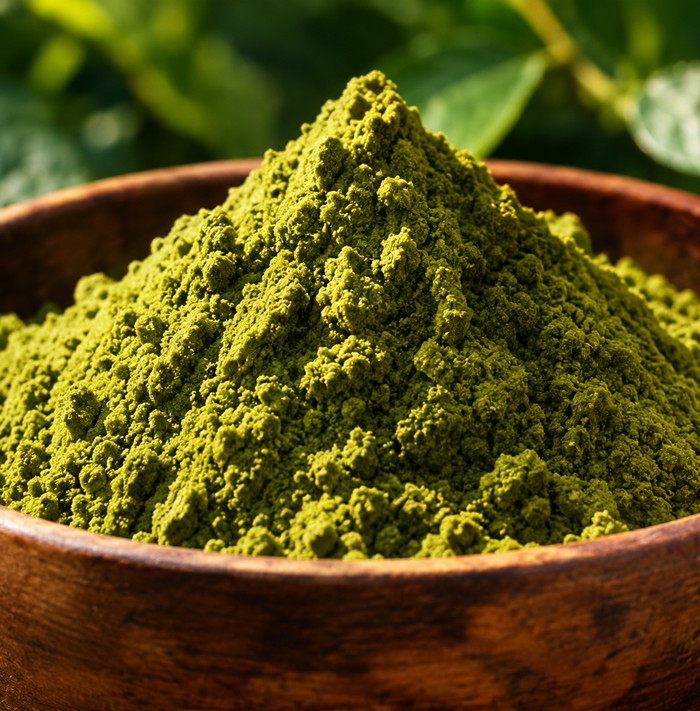 Bowl of moringa powder